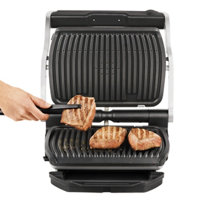 T-Fal OptiGrill Stainless Steel Electric Grill 4 Servings 6 Intelligent