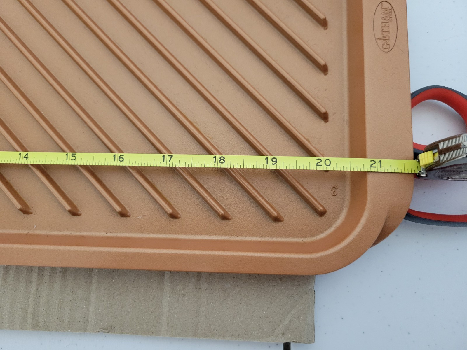 XL Reversible Grill Griddle Stovetop Pan Gotham Steel ~ NEW Open Box Never Used.