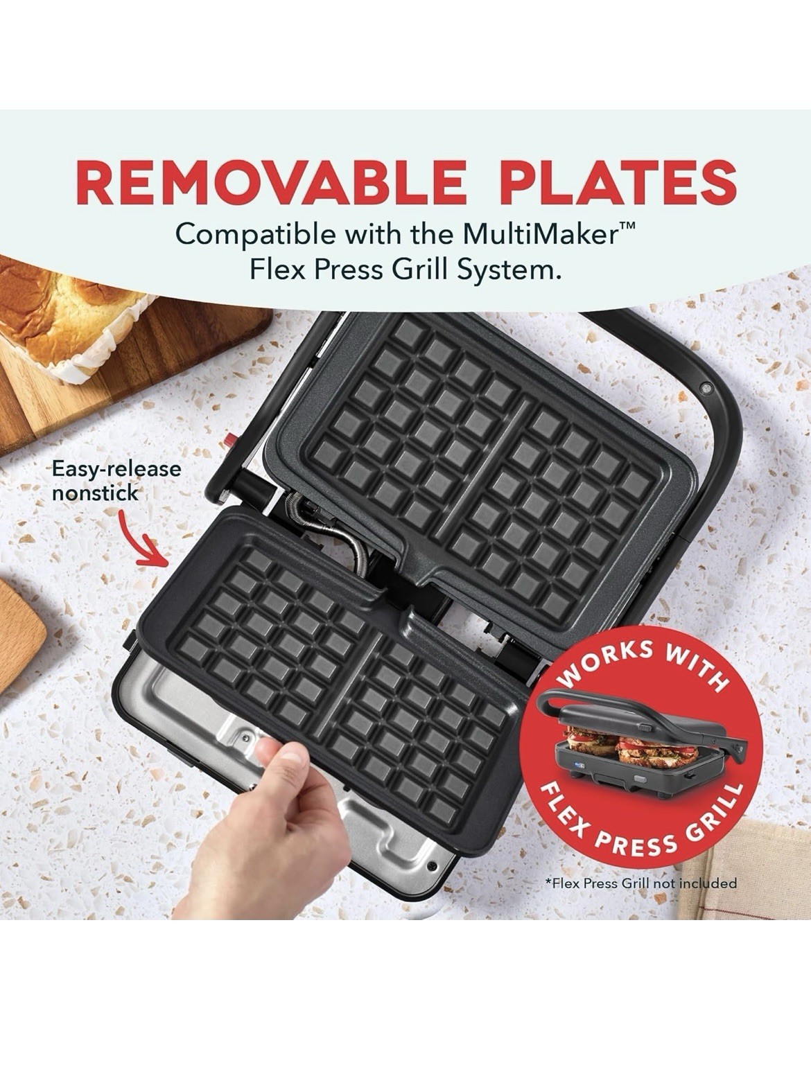 Waffle Plates for Griddler – Nonstick, Easy to Clean