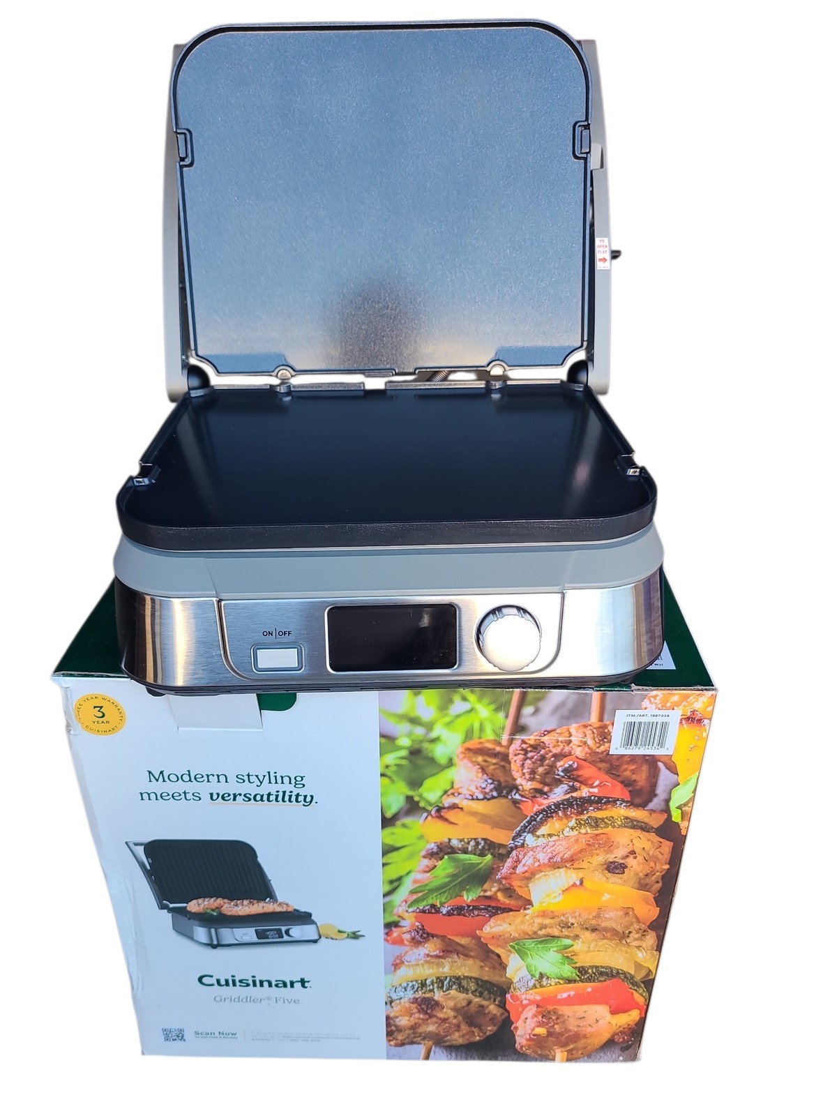 Cuisinart Griddler Five 5 in 1 Digital Grill Griddle Panini Press Stainless