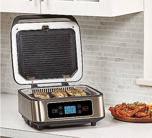 SHAQ Smokeless Grill & Press 3-in-1 Contact Grill, Panini Press & Open Grill–NIB