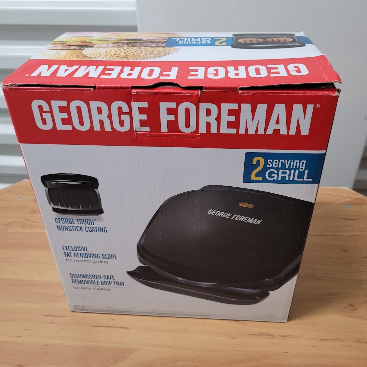 George Foreman GR10B 2-Serving Classic Plate Electric Grill Black Grills Small