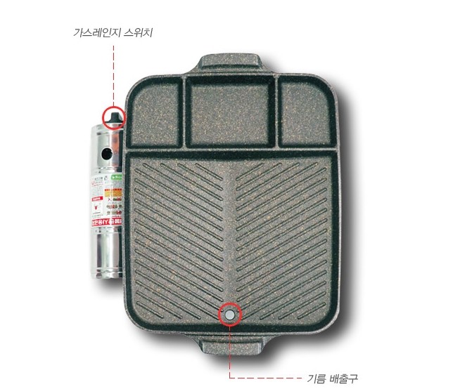 Queen Sense Korean BBQ Big Size Safty Square Grill Pan -Made In korea- “Freeship
