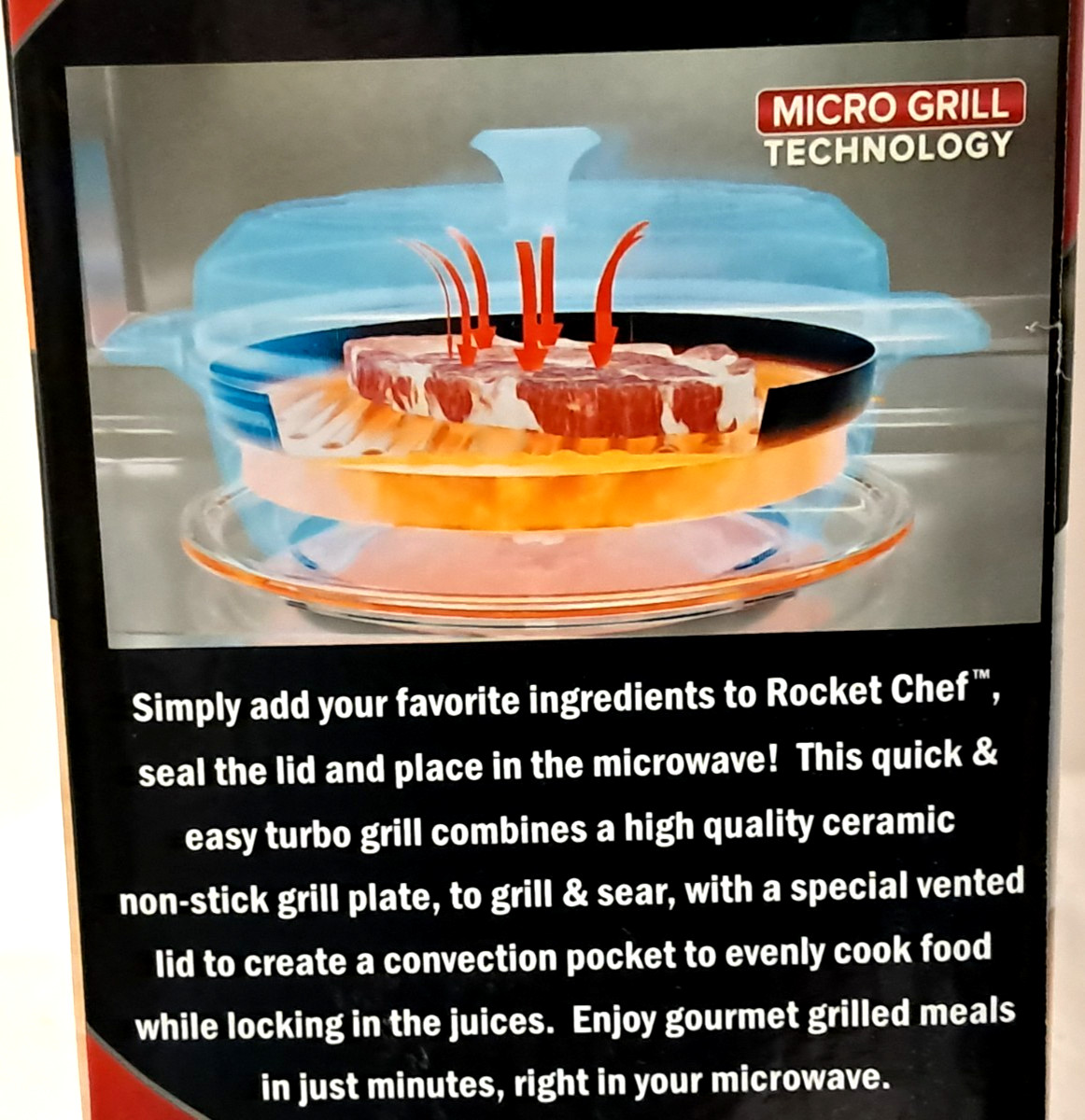 ROCKET CHEF TURBO GRILL DELUXE NIB