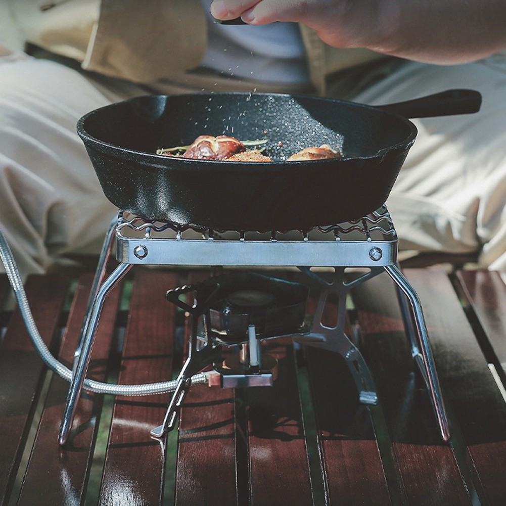 Small Camping Grill with Foldable Legs 201 Stainless Steel Grate Campfire for