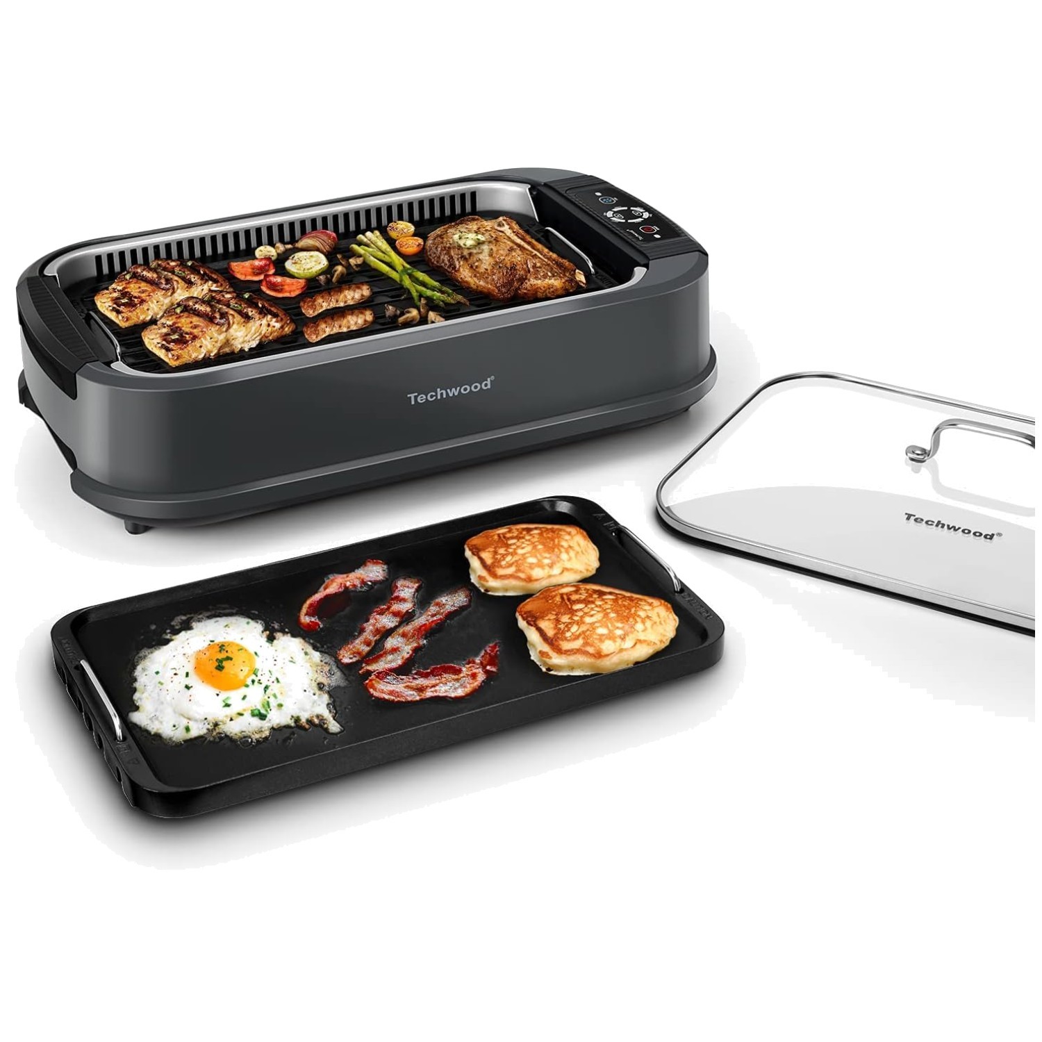 Nonstick Portable Korean Grill, 6 Heat Settings