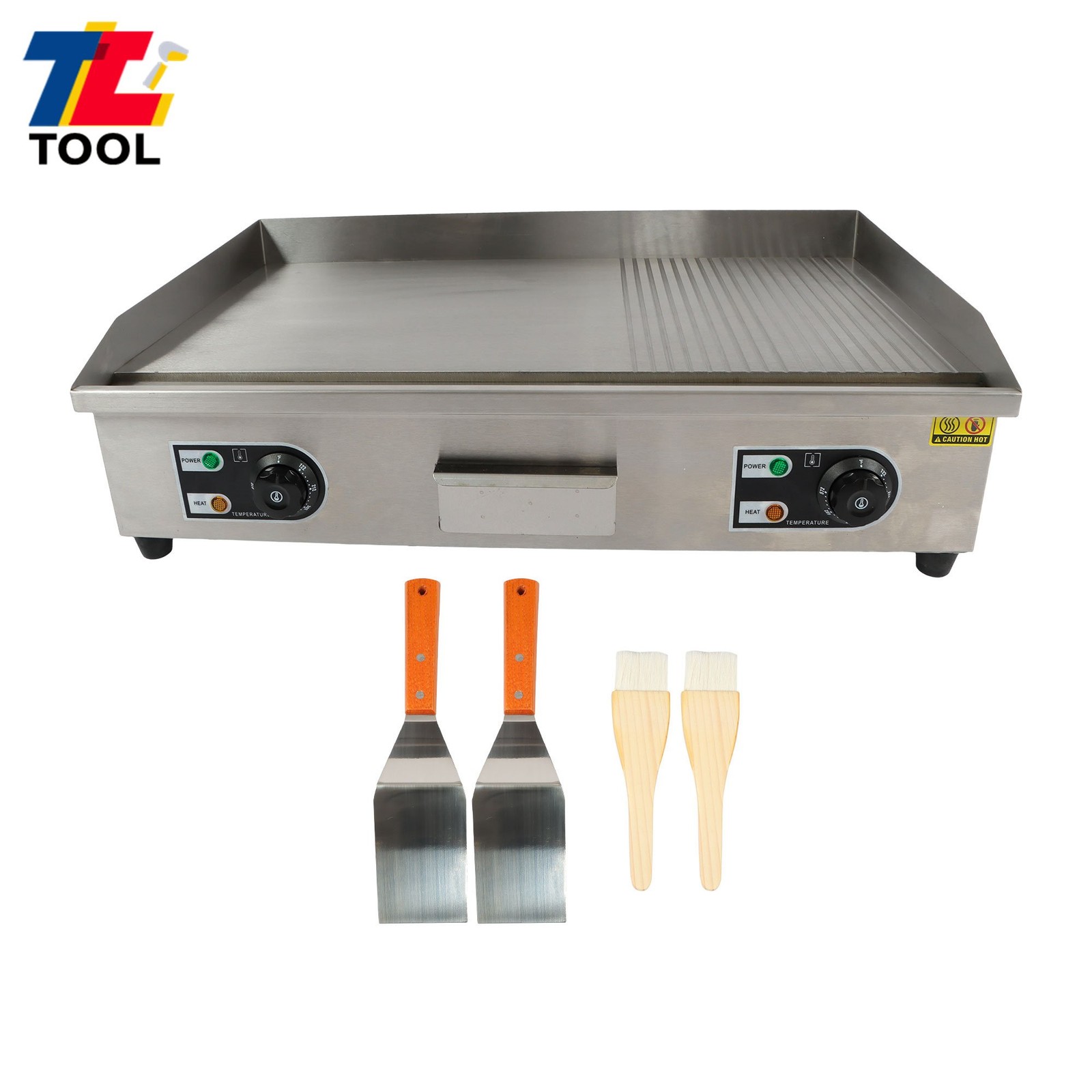 30″ Countertop Flat Top Grill Electric 3000W Heavy Duty Griddle 122℉ to 572℉