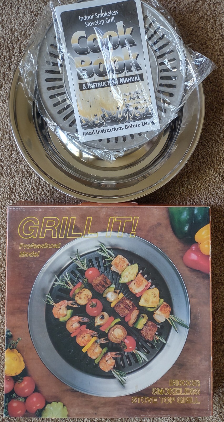 Grill It Professional Model Indoor Smookless Stove Top Grill New