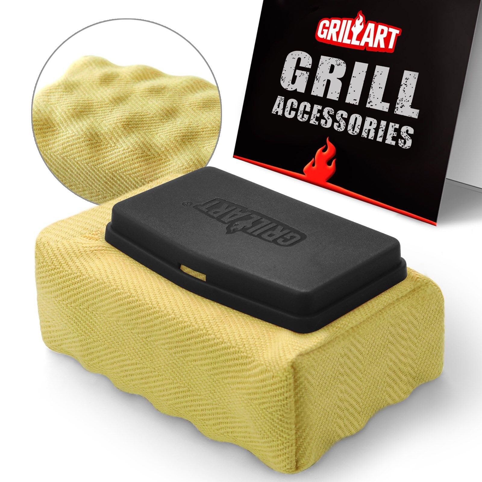 GRILLART Grill Brush Bristle Free, Replaceable BBQ Cleaning A Pad