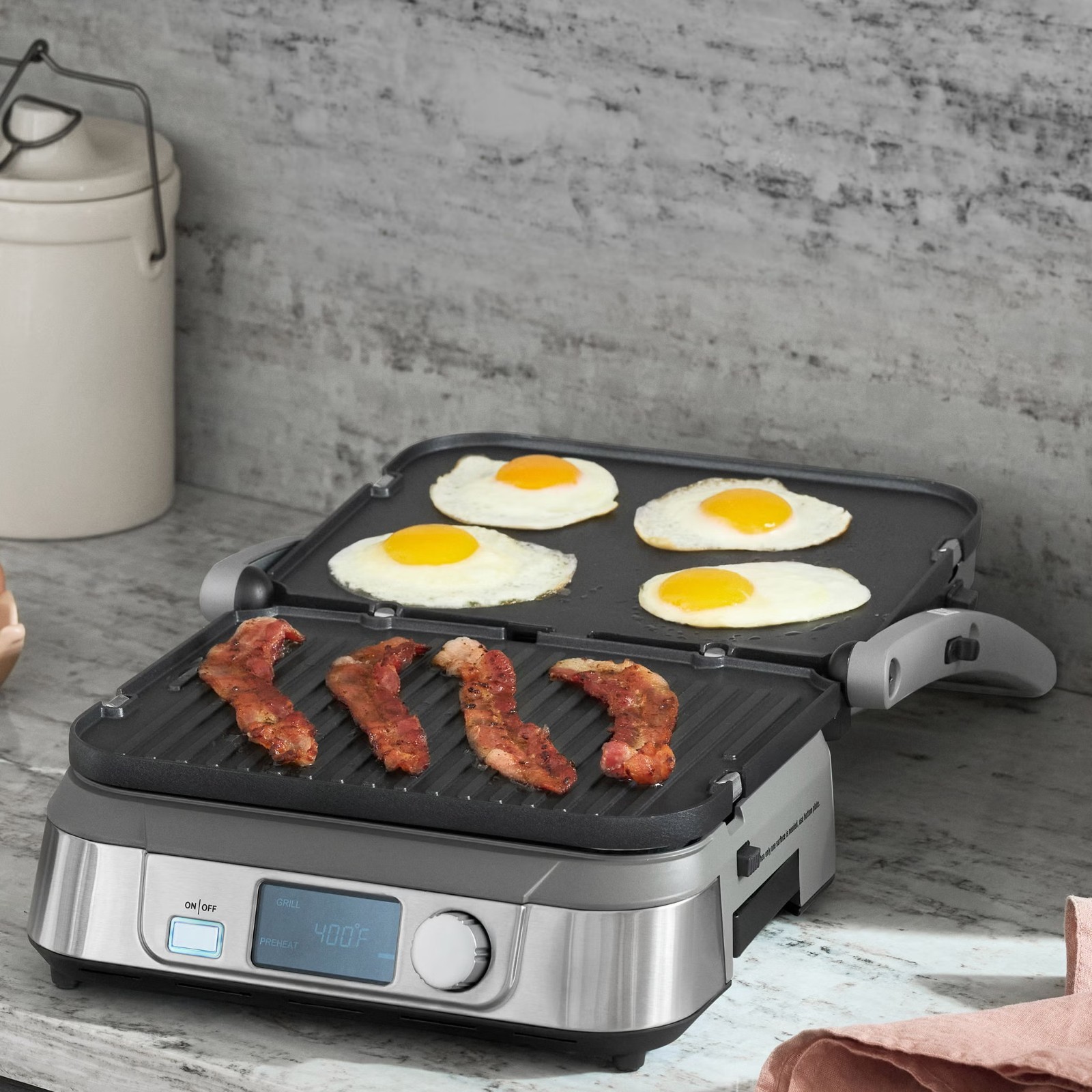 New Cuisinart 5-in-1 Digital Griddler, GRID-5BNASPC 1500W Stainless teel 1987038