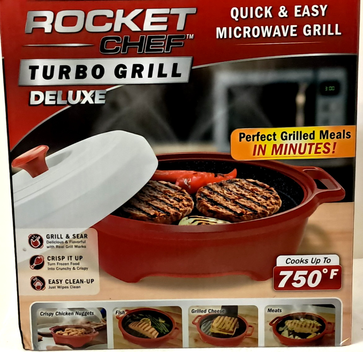 ROCKET CHEF TURBO GRILL DELUXE NIB
