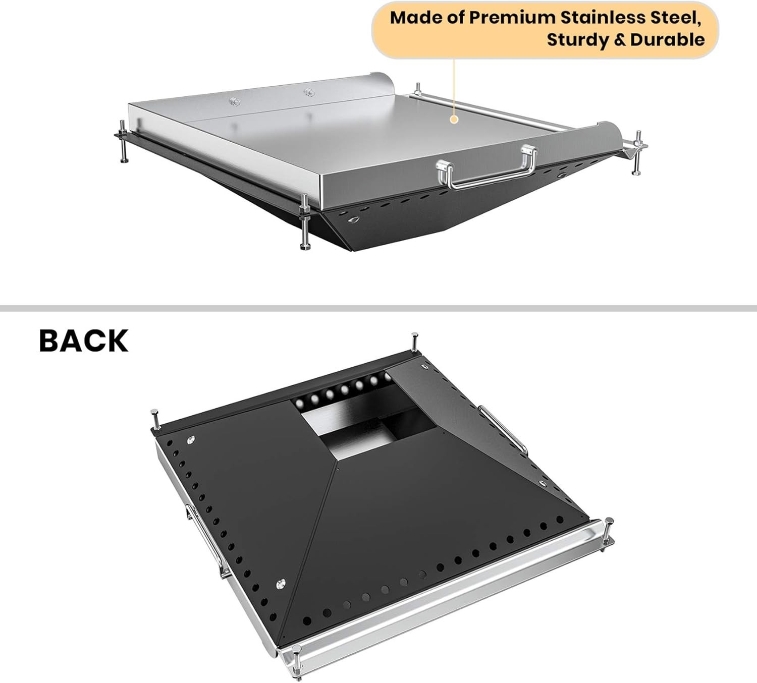 Stanbroil Griddle Insert for Pellet Grill, 17.5″ W x 18.6″ D Griddle Hack Attach
