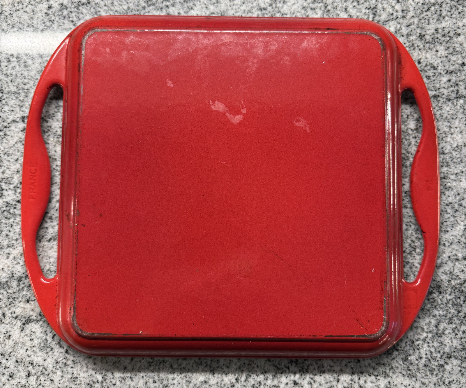 Le Creuset Cast Iron Griddle (24) – 9 x 9 x 1 in Enameled Orange Square