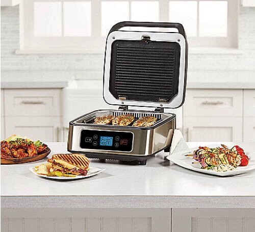SHAQ Smokeless Grill & Press 3-in-1 Contact Grill, Panini Press & Open Grill–NIB
