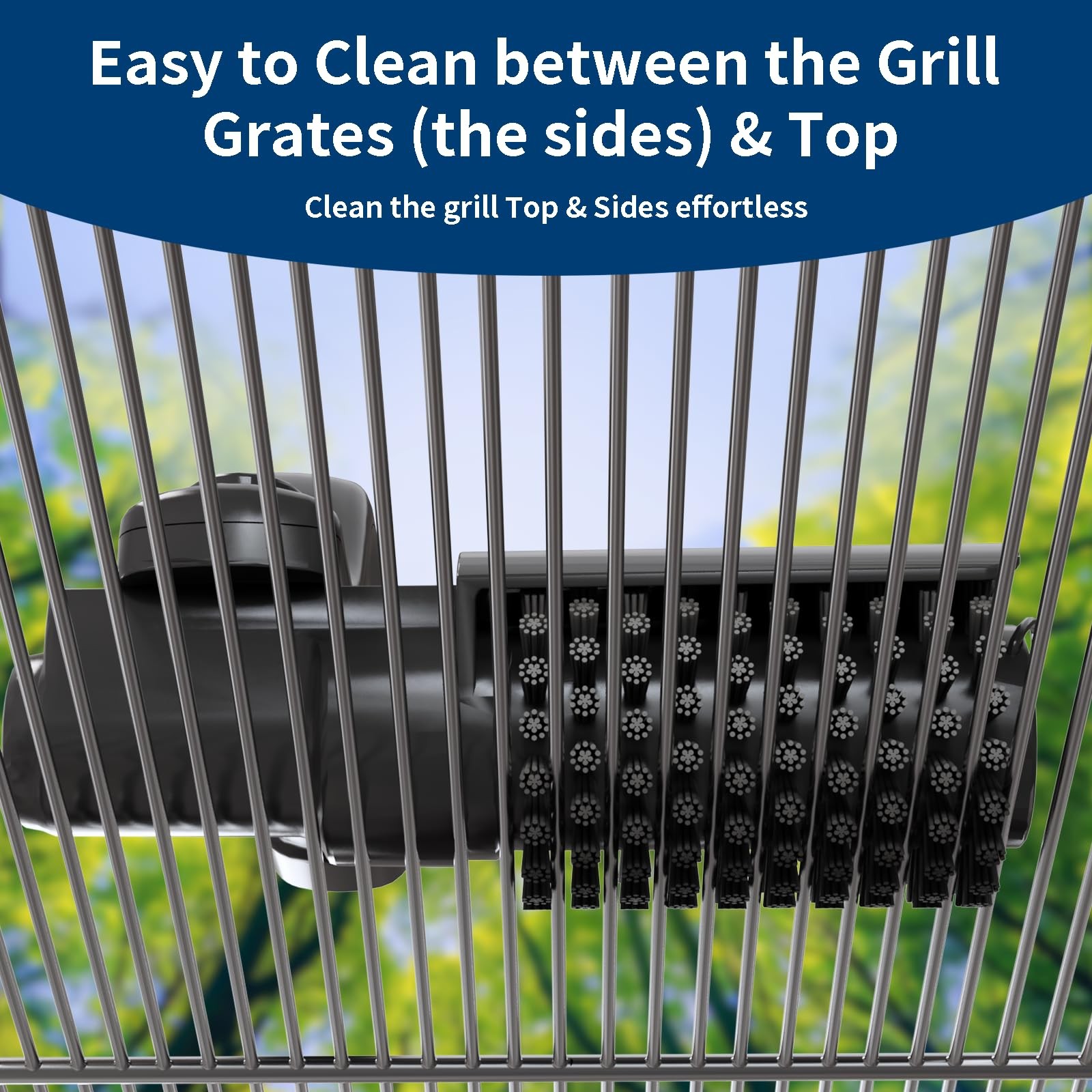 Electric Grill Brush Rechargeable, 3 Powerful Speed BBQ for Black