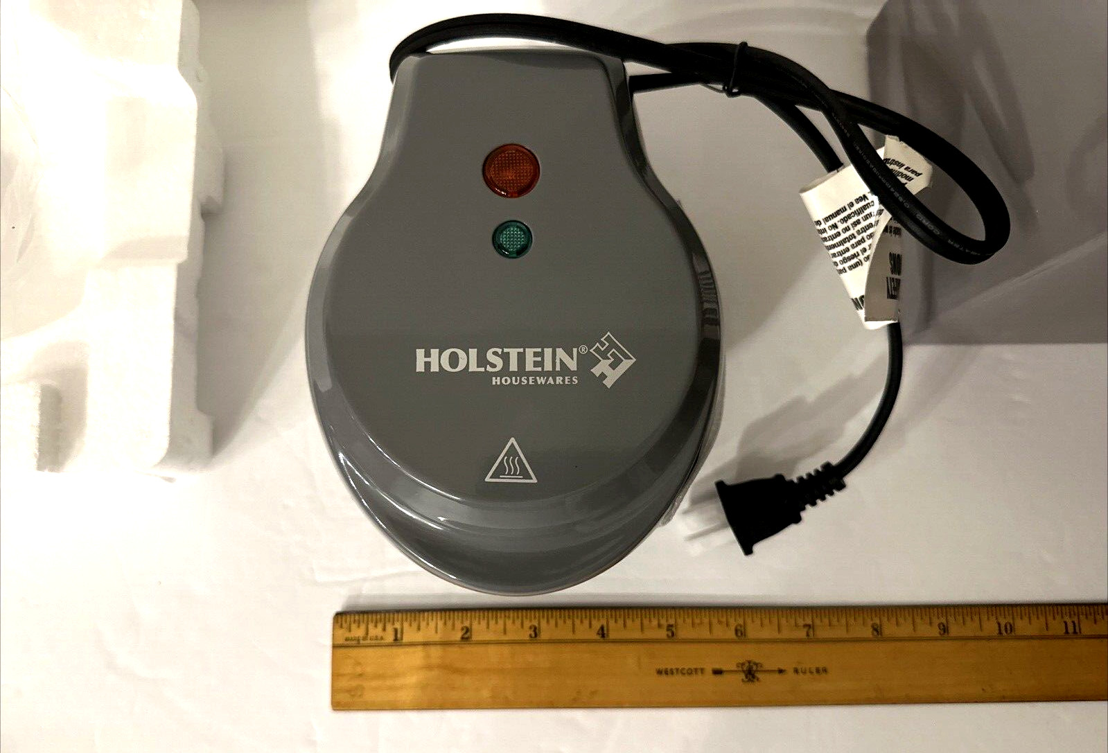 Holstein Housewares Small Personal Grill Griddle HM-09109RBS Gray NEW IN BOX