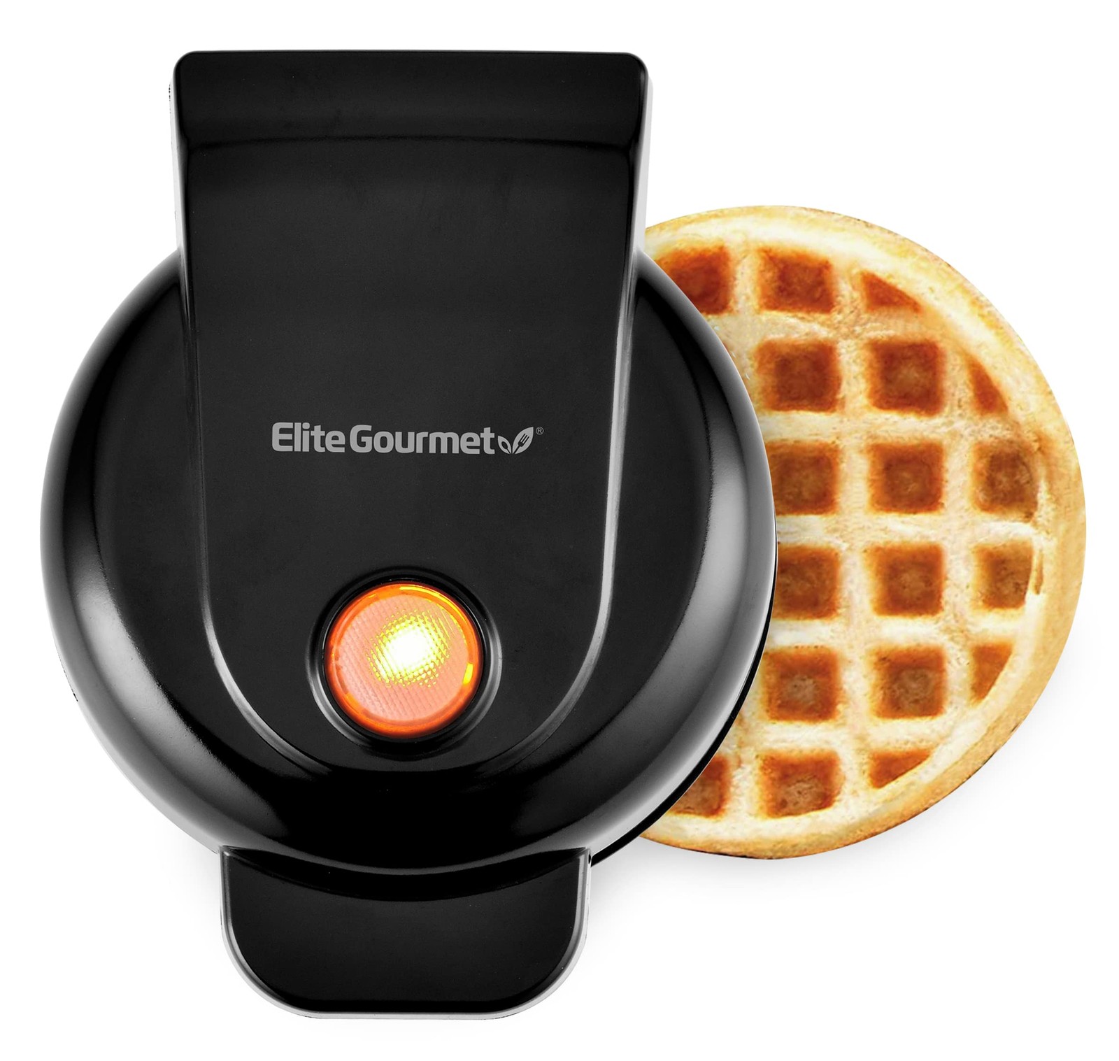 Elite Gourmet Nonstick Waffle Maker Compact Griddle Appliance 4 Plates