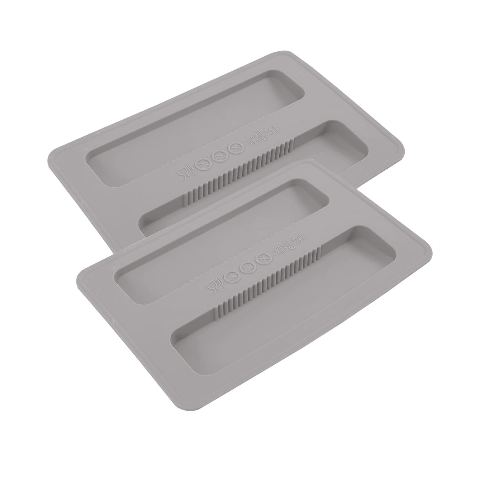 2 Pack Toaster Cover 2 Slice Silicone Lid Bread Grey