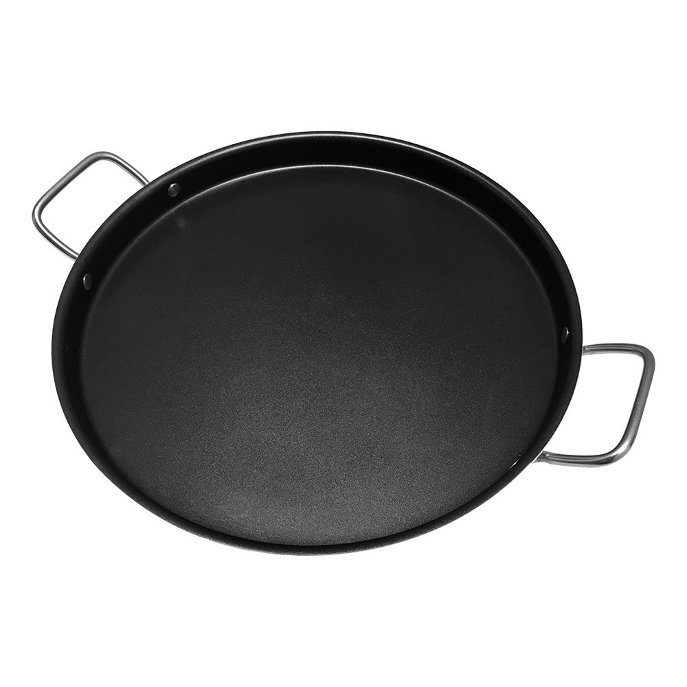15″ Alu Comal Griddle Top Grill 1-1/2″ Depth NonStick Coating Spanish Paella Pan