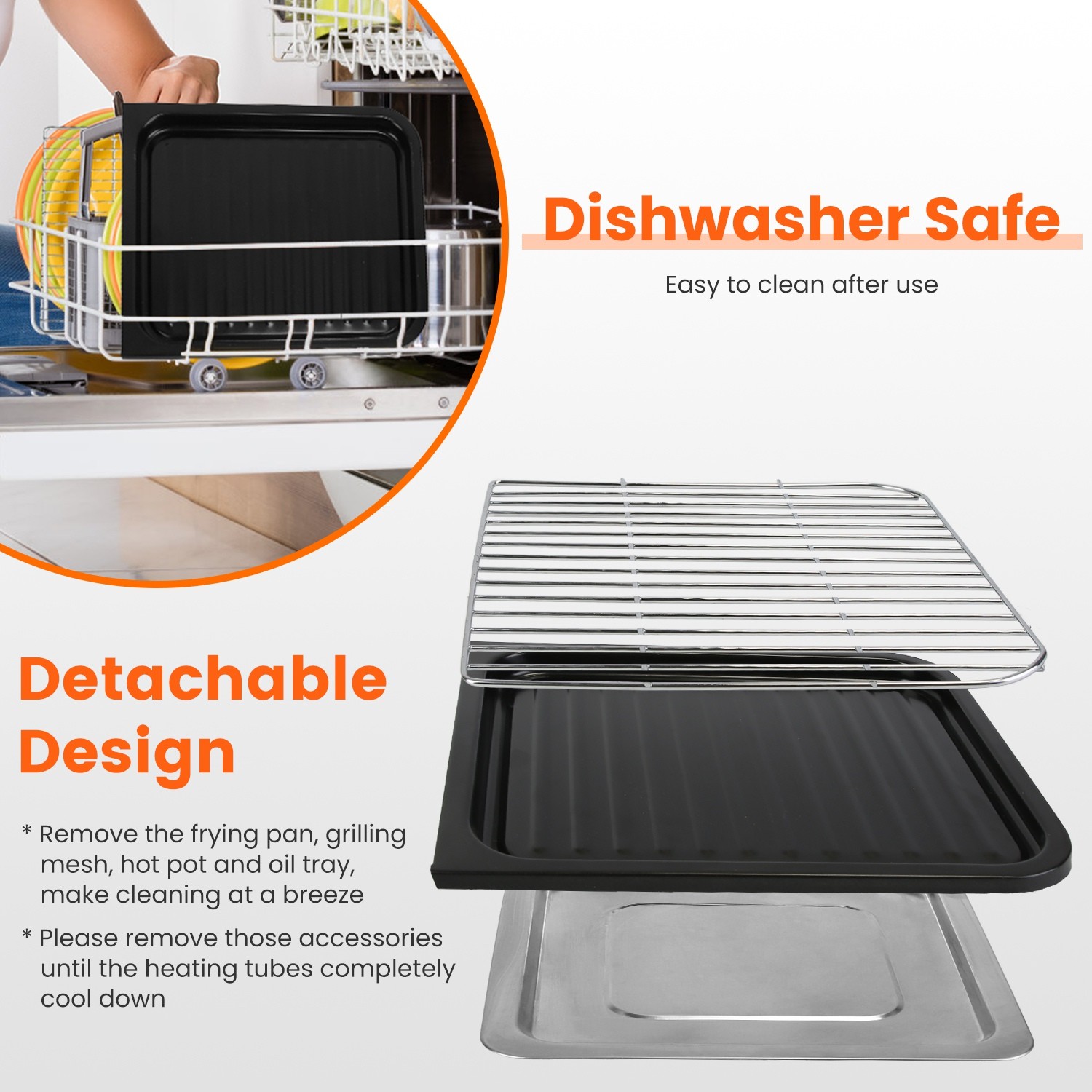 1600W Electric Hot Pot with Grill Non-Stick Korean BBQ Grill Hot Pot Combo Tool