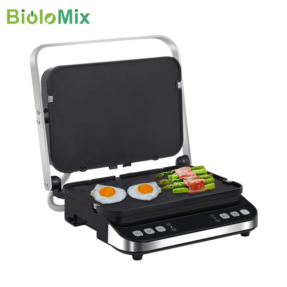 2000W Electric Contact Grill Digital Griddle and Panini Press, Optional Waffle M