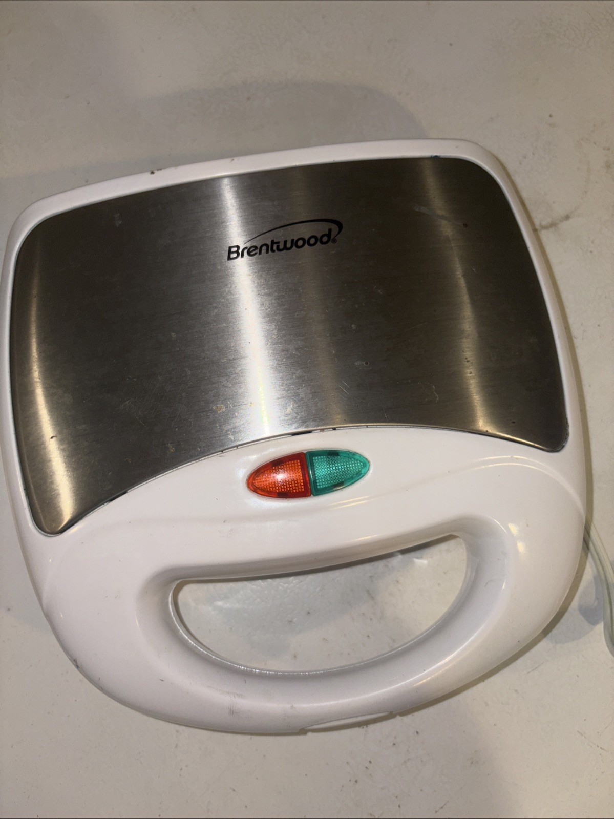 Brentwood Non Stick Panini Press and Sandwich Maker In White In