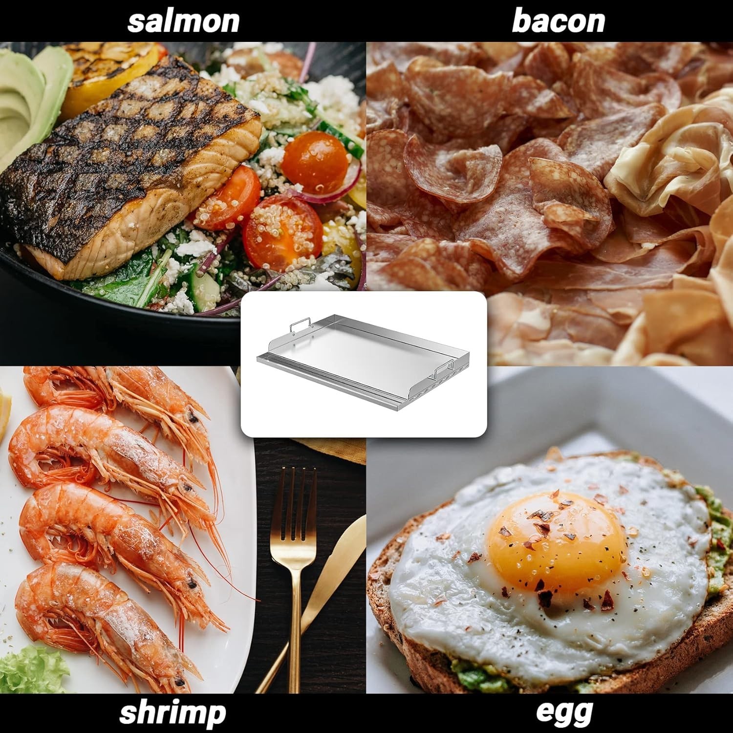 Universal Stainless Steel Griddle – Indoor/Outdoor Cooking`