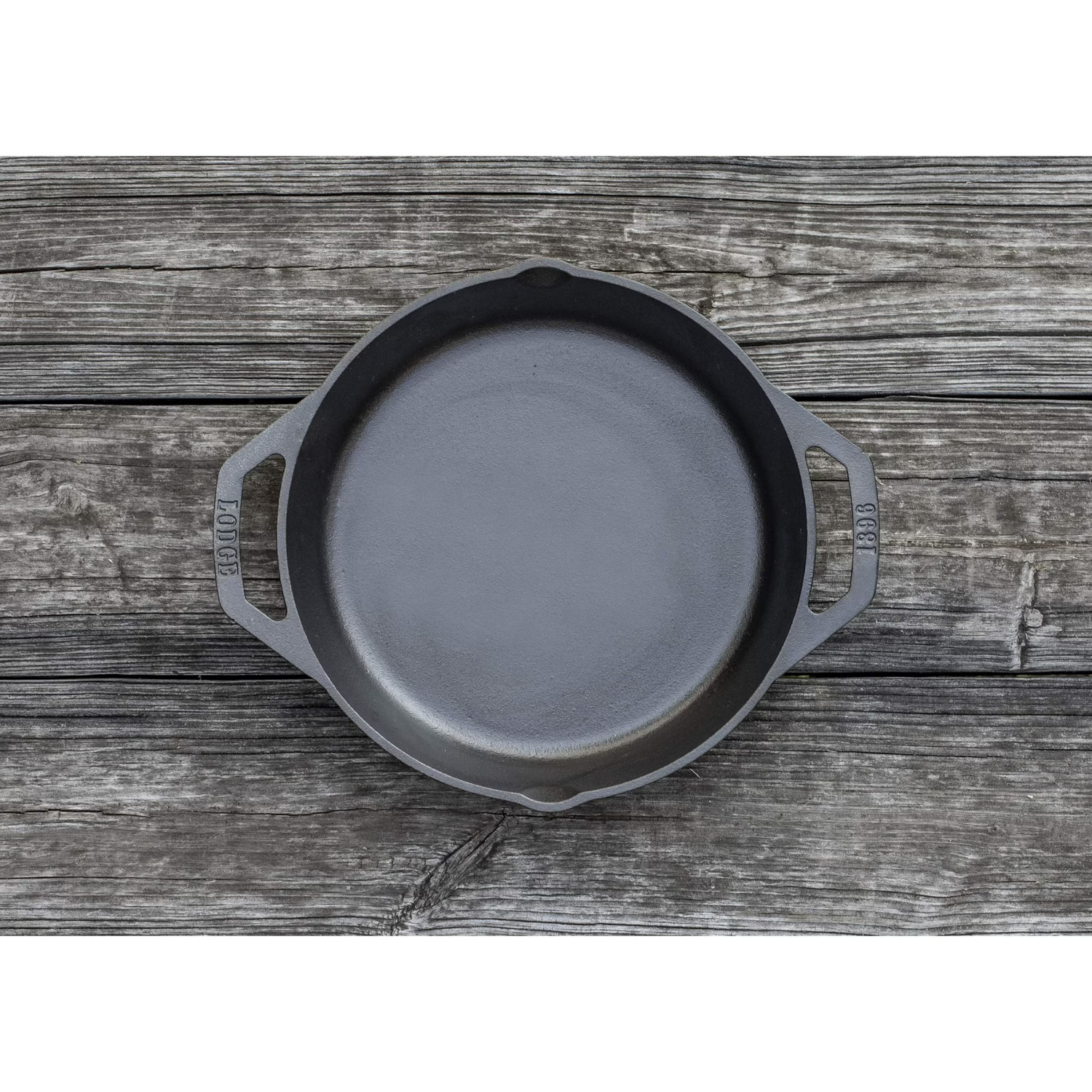 Lodge Cast Iron Seasoned 12″ Dual Handle Pan-Savor The Outdoors