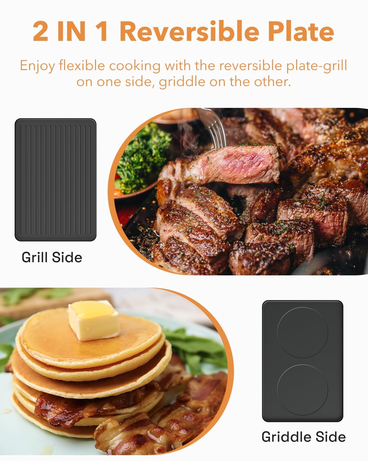 Electric Raclette Table Grill with 8 Warming Trays, 2-in-1 Korean BBQ Grill &…