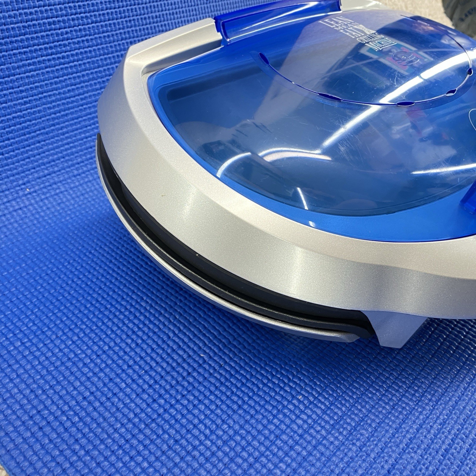 George Foreman Super Champ Family Grill Colors Blue Bun Warmer Drip Tray GR15BWI