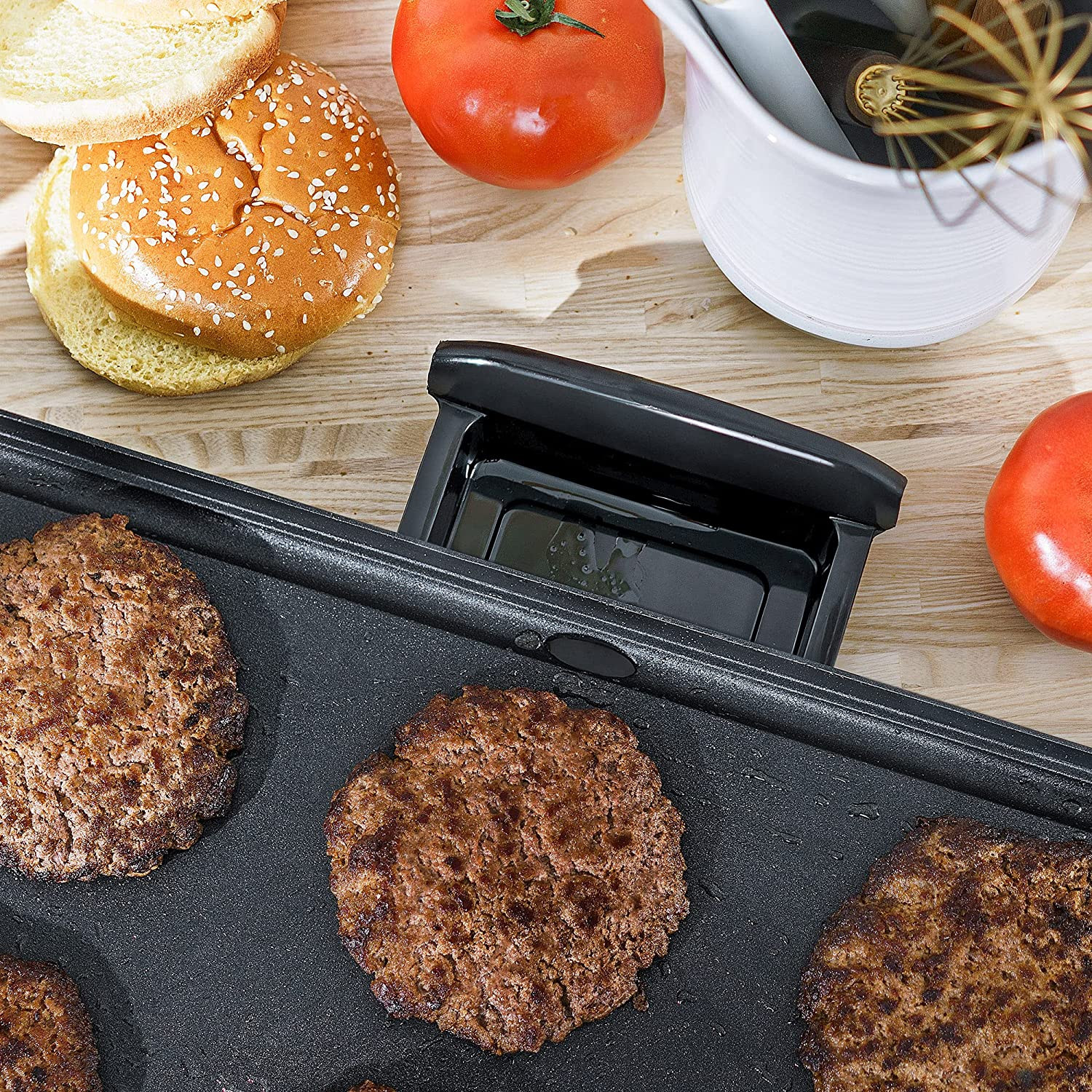 Bella Electric Griddle with Warming Tray – Smokeless Indoor Grill, Nonstick Surf