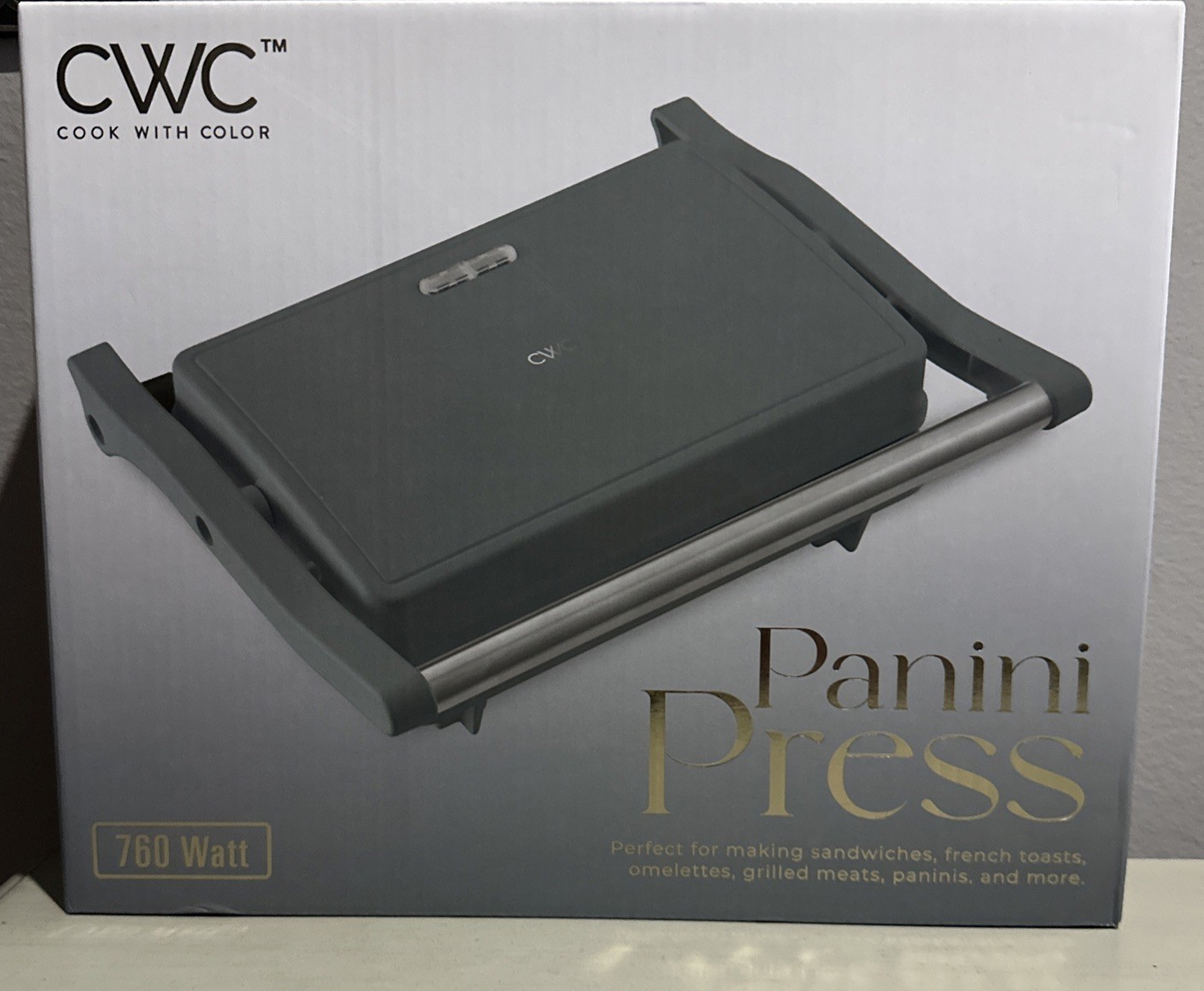 CWC Cooking With Color Panini Press 760W: Perfect Effortless Grilling & More