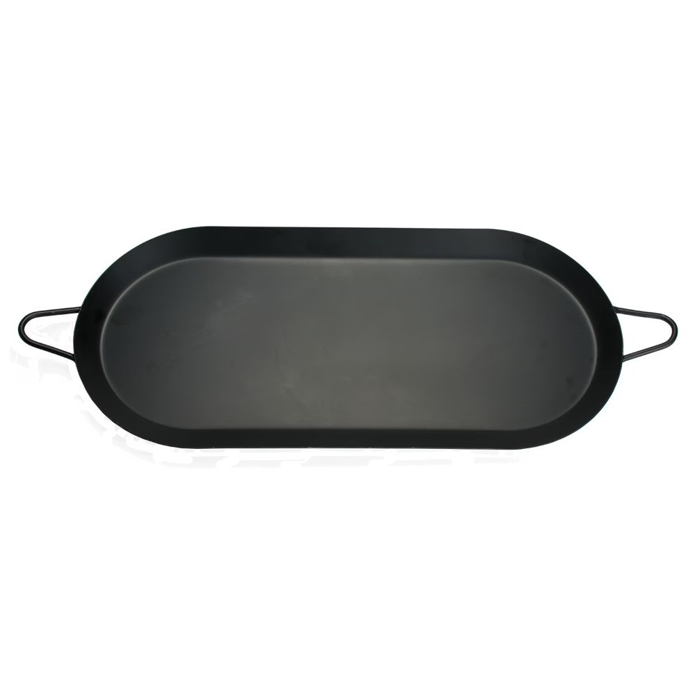 Double Burner Carbon Steel Comal Griddle Nonstick 18 x 8.5 Inch