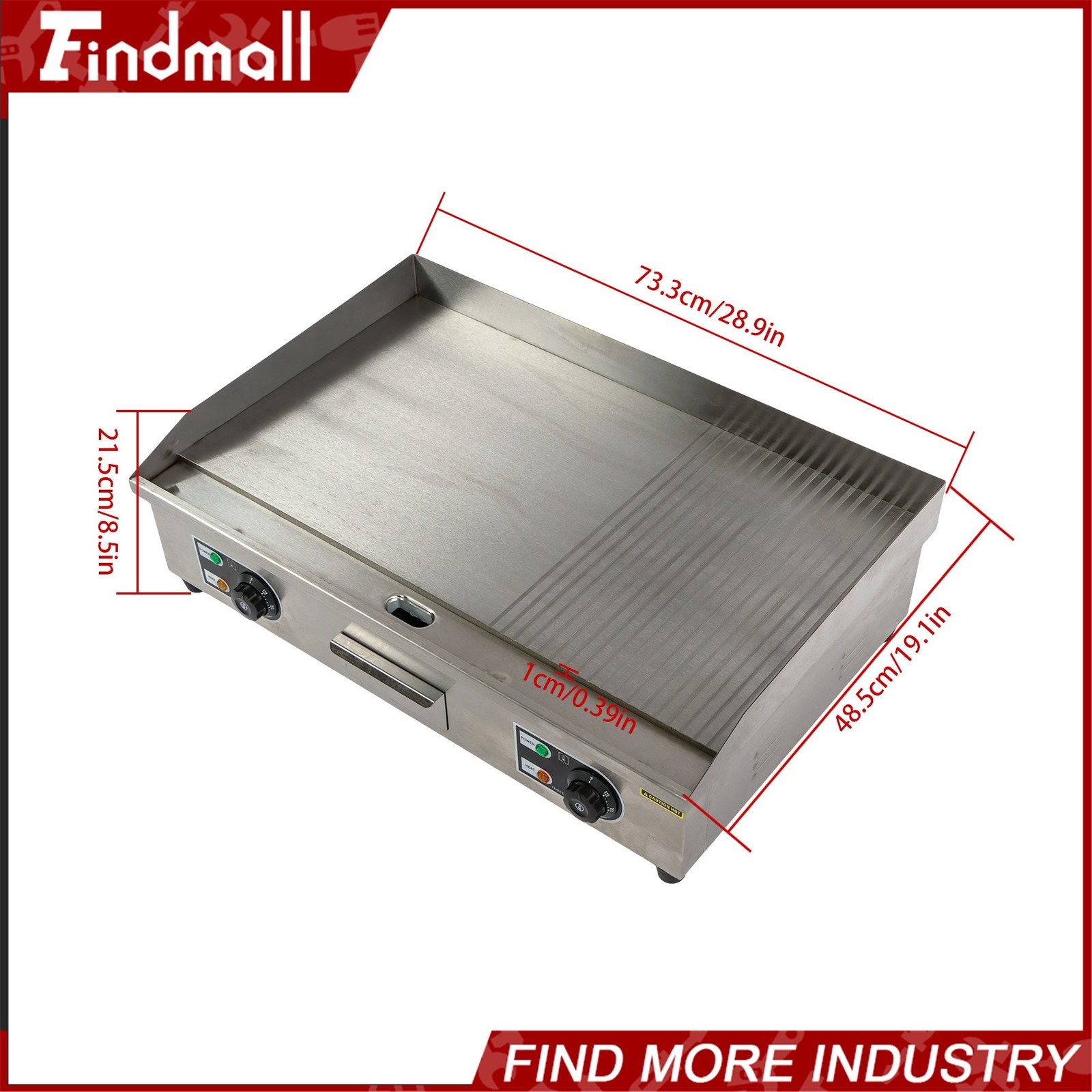 30″ Countertop Griddle Commercial Electric Griddle Flat Top Grill 122 – 572 °F