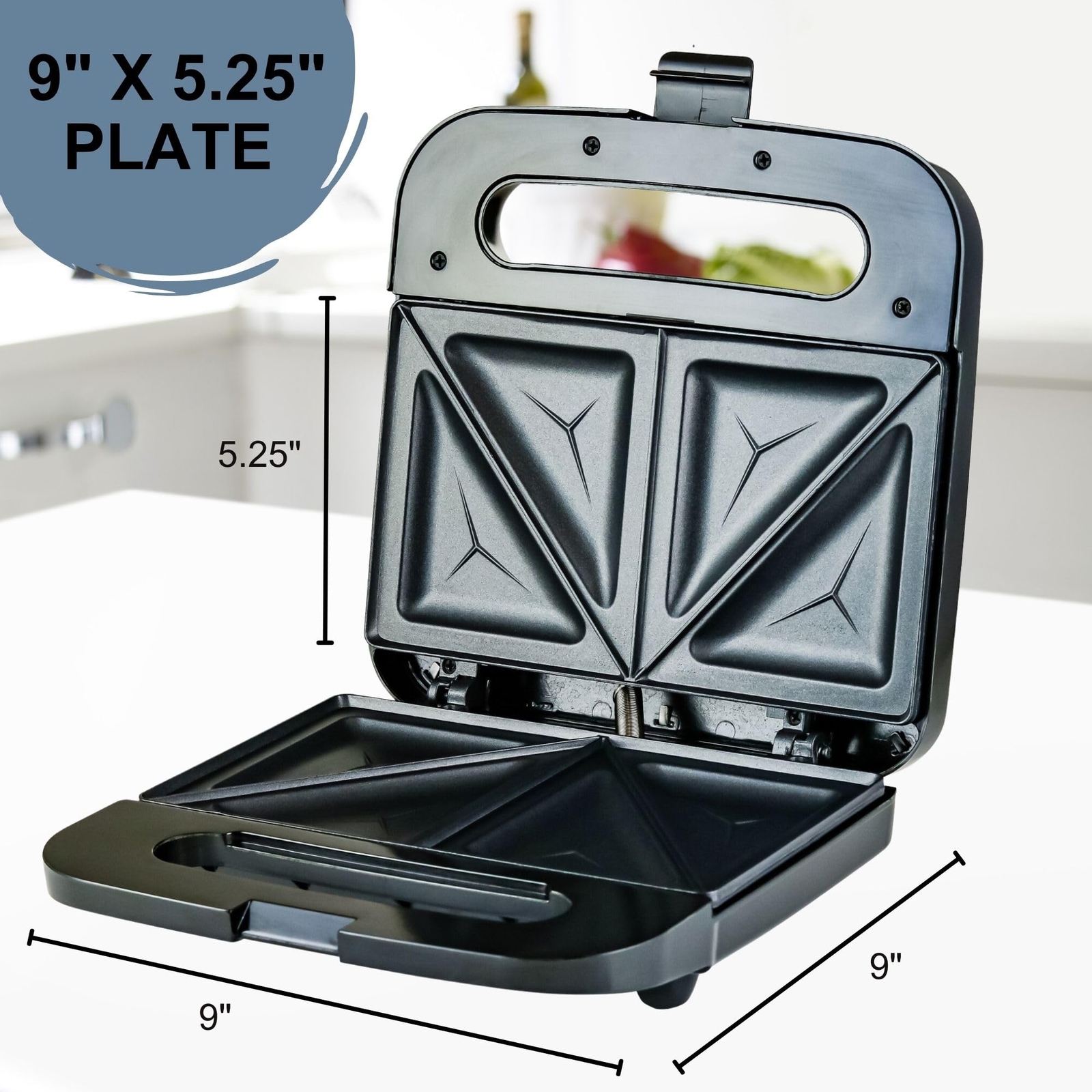 Parrilla eléctrica sellada para hacer sándwiches y cocinar el desayuno