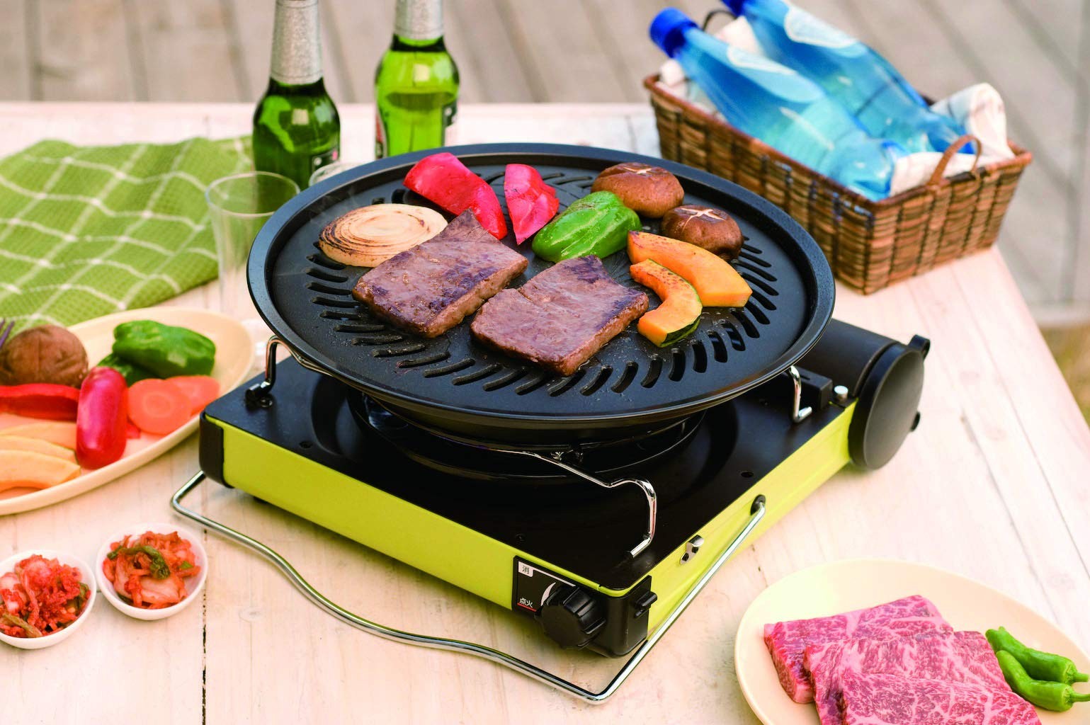 Iwatani Cb-P-YPL Korean Cookware BBQ Stove 13.6″ x 13.3″ x 2″, Black