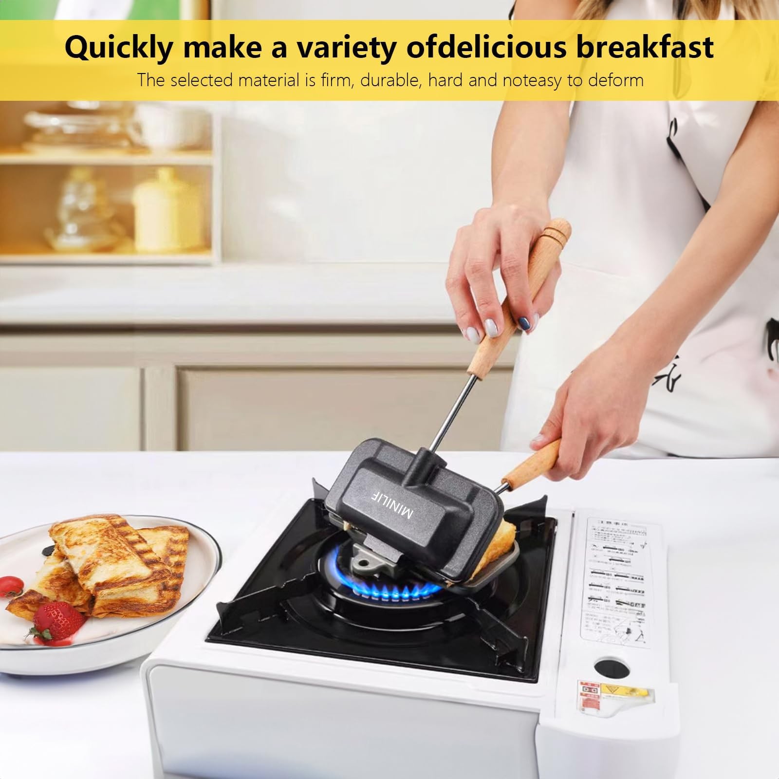 Portable Hot Sandwich Maker – Ideal for Home & Outdoor Use, Sandwich & Hobo P…