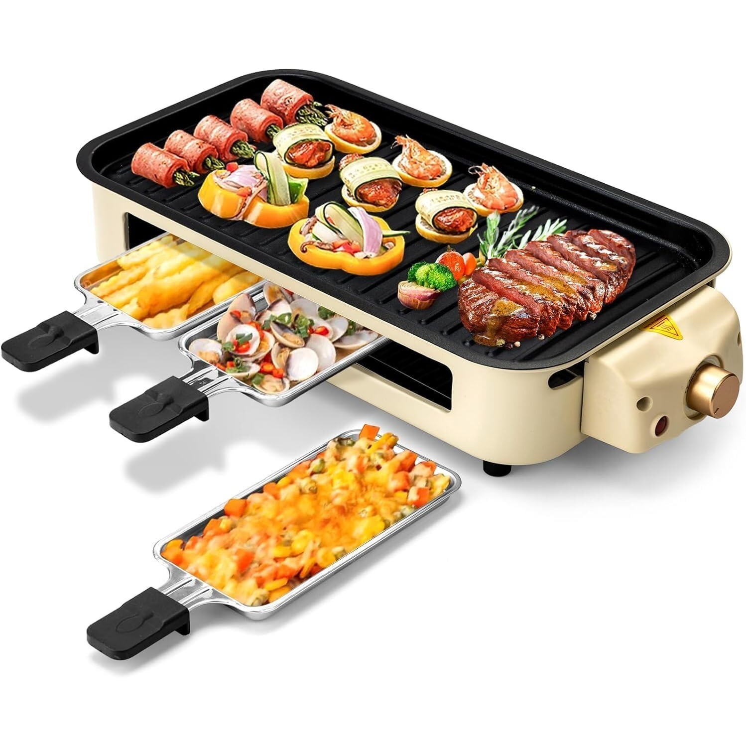 SUEWRITE Indoor Grills Electric Smokeless,Dishwasher Safe, 1500W