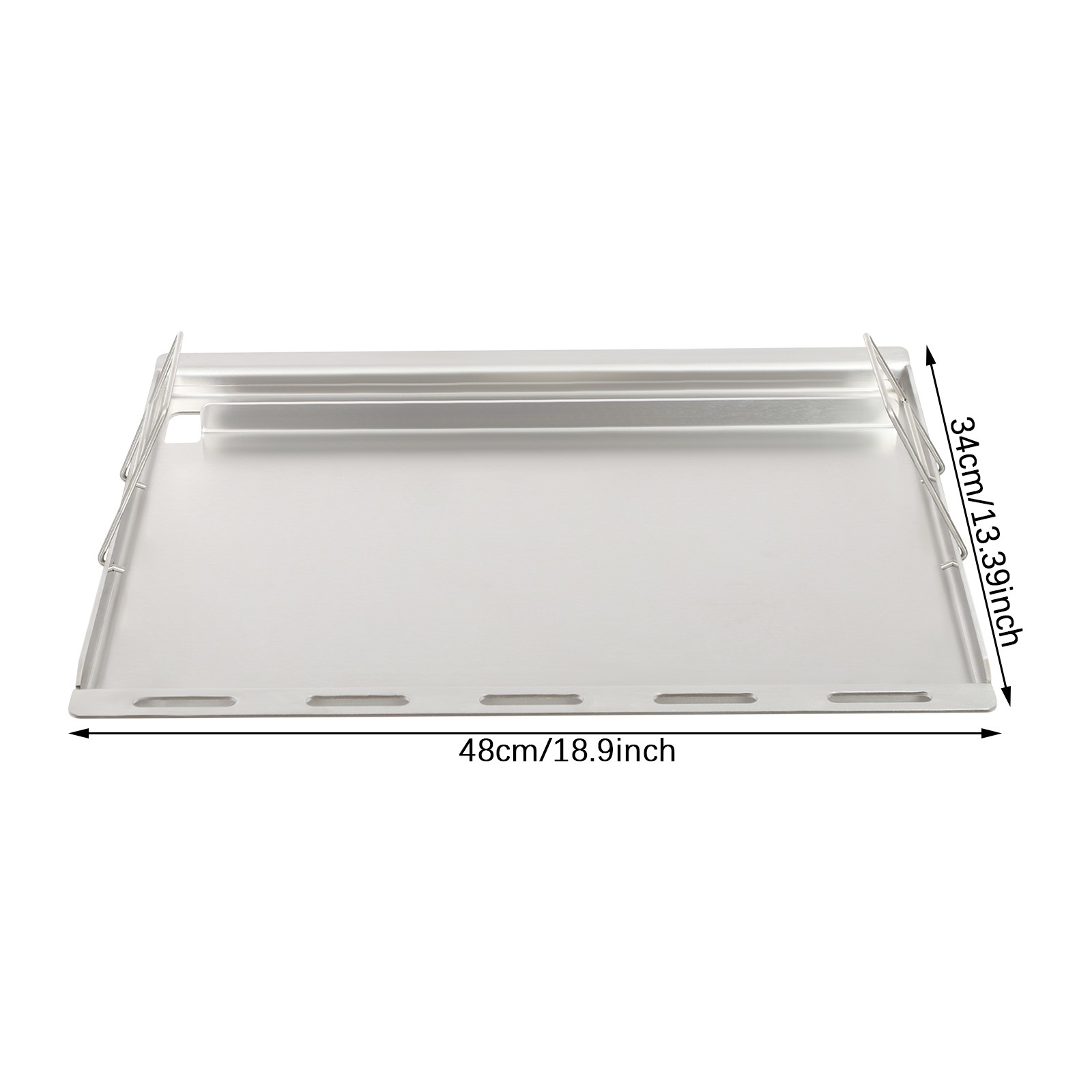 Stainless Steel Grill Plate, Grill Plate for Grill Replacement Part Silver