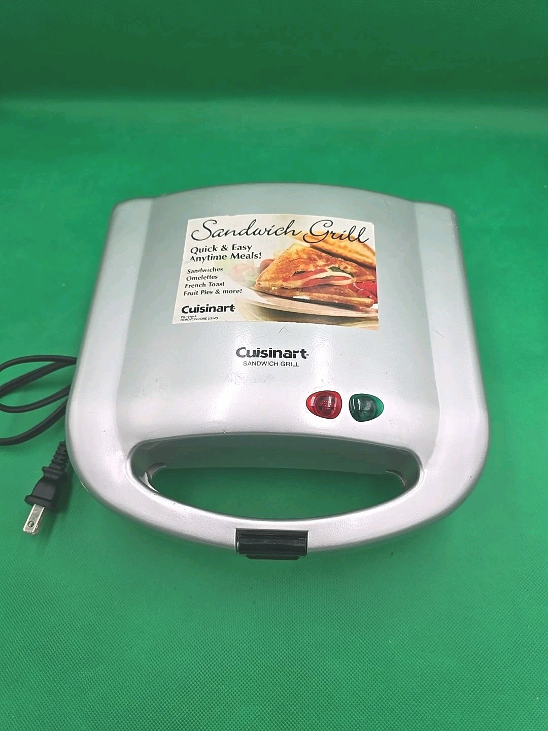 Cuisinart Sandwich Grill Countertop Cooking Dual Non-Stick PG12754A