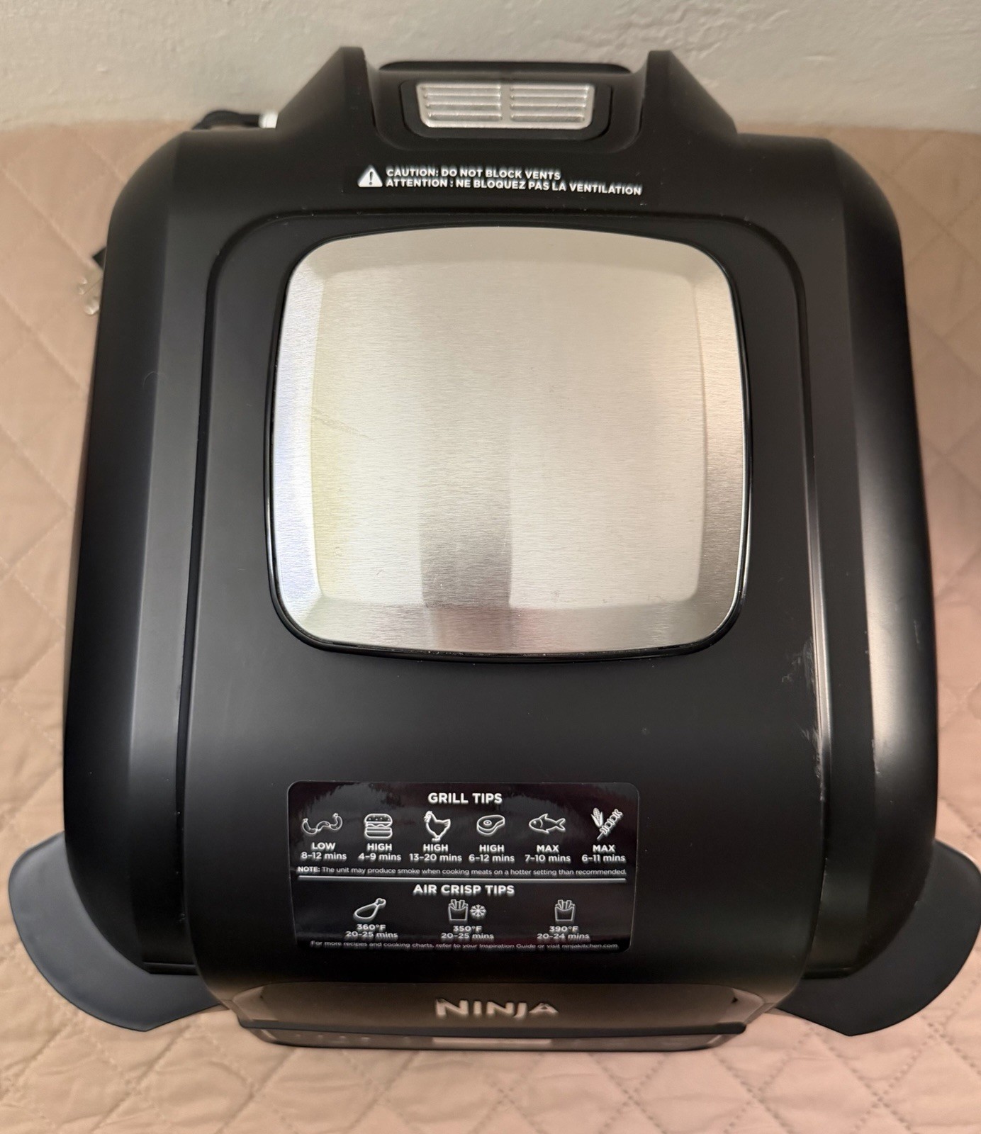 Ninja Foodi AG301 Indoor Electric Grill Air Fryer 1760W Black/Silver