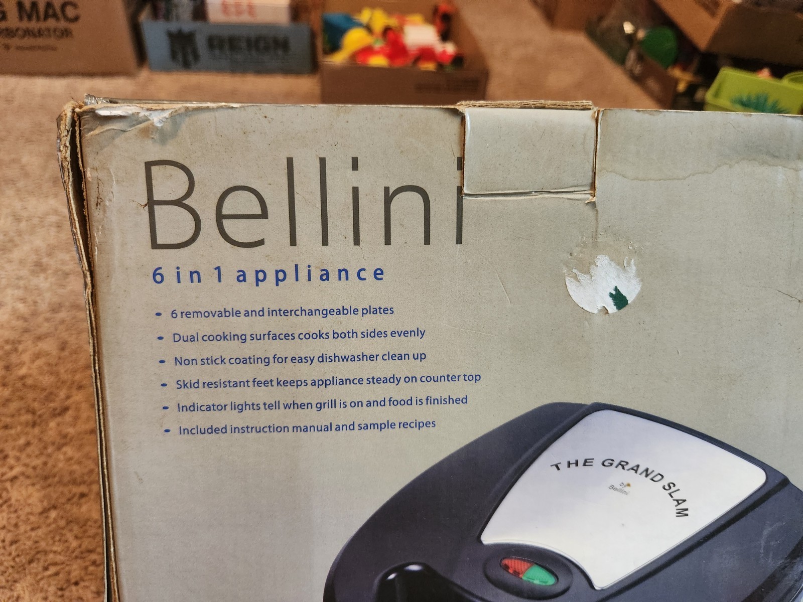 Bellini 6 In 1 Appliance The Grand Slam Griddle Waffle/Omelette Plus More