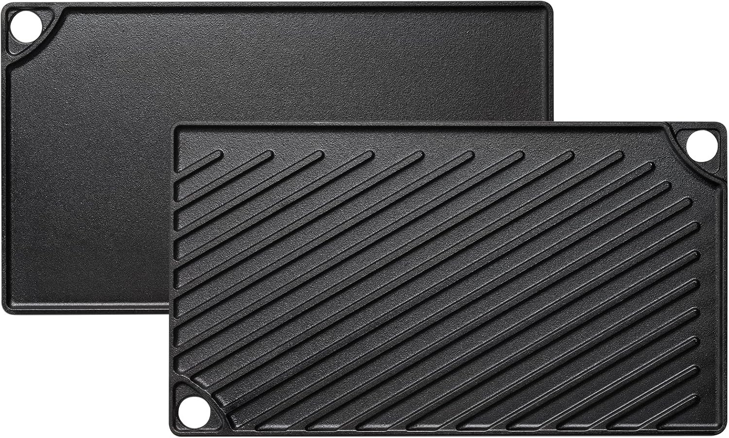 Reversible Grill/Griddle, 16.7×9.5” Pre-Seasoned Cast Iron Griddle Pan, Doub…