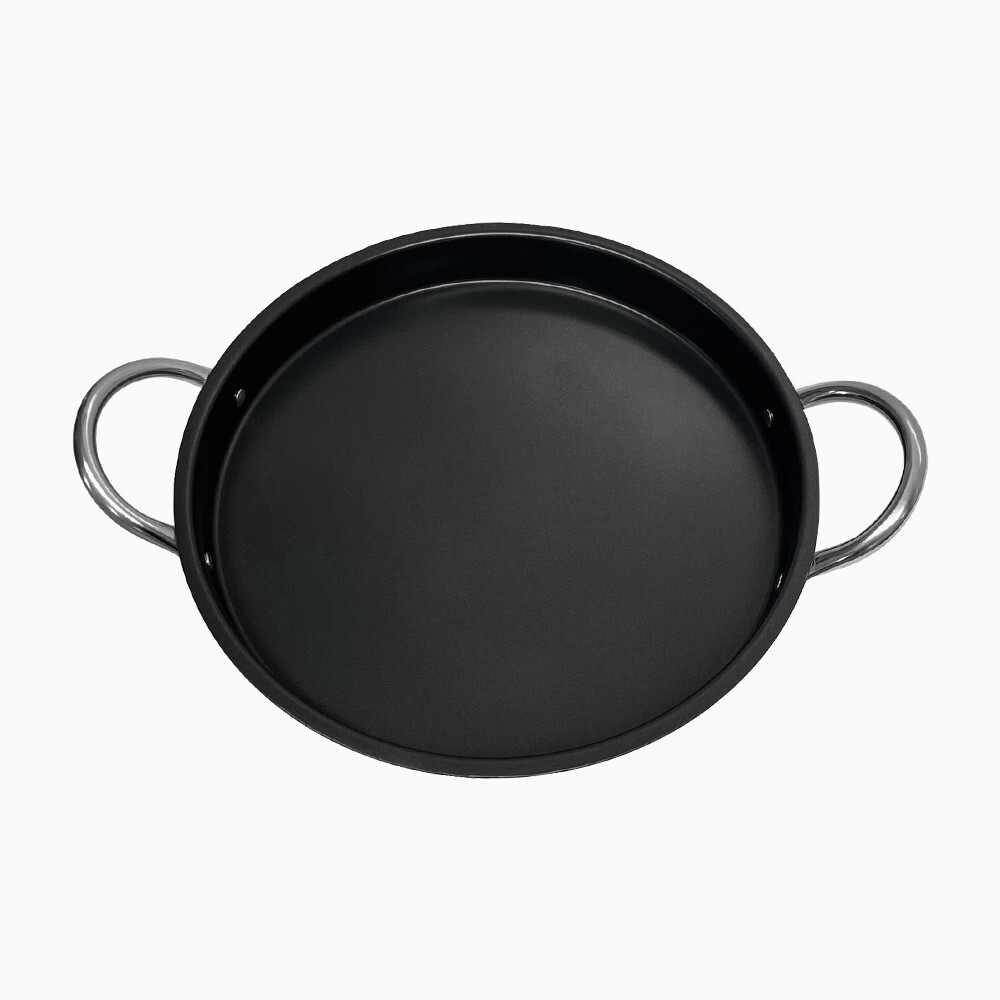 HD 21″ Round Stainless Steel Flat Comal Griddle Pan Grill Tray Cook Non-Stick