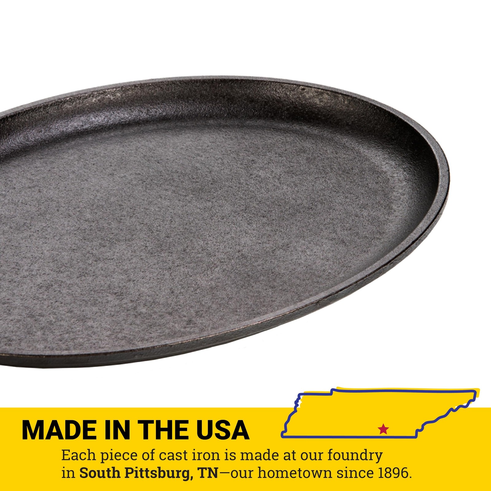 Lodge Cast Iron Oval Griddle, 13.375″ x 10″, 13.375″, Black Lodge Cast Iron