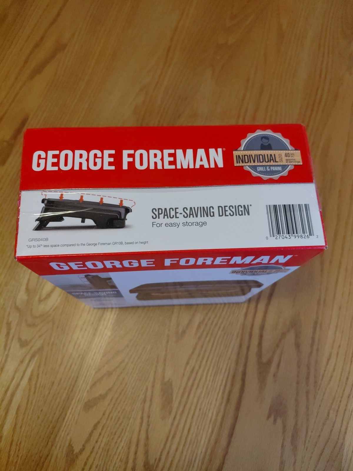 George Foreman Electric Indoor Grill and Panini Press Individual Size.