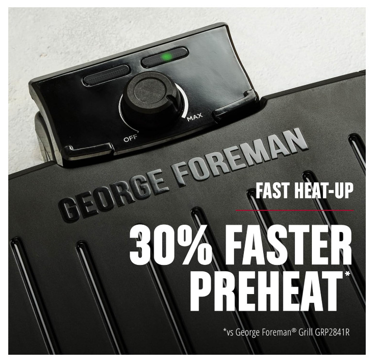 GEORGE FOREMAN Contact Submersible Grill, 200—400° F, 5-Serving Grill