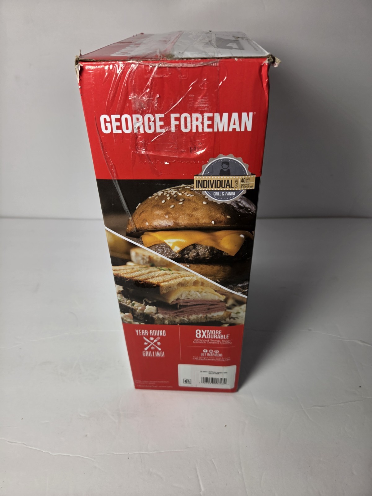 George Foreman Individual Size Compact Grill & Panini Press – Bronze & Black
