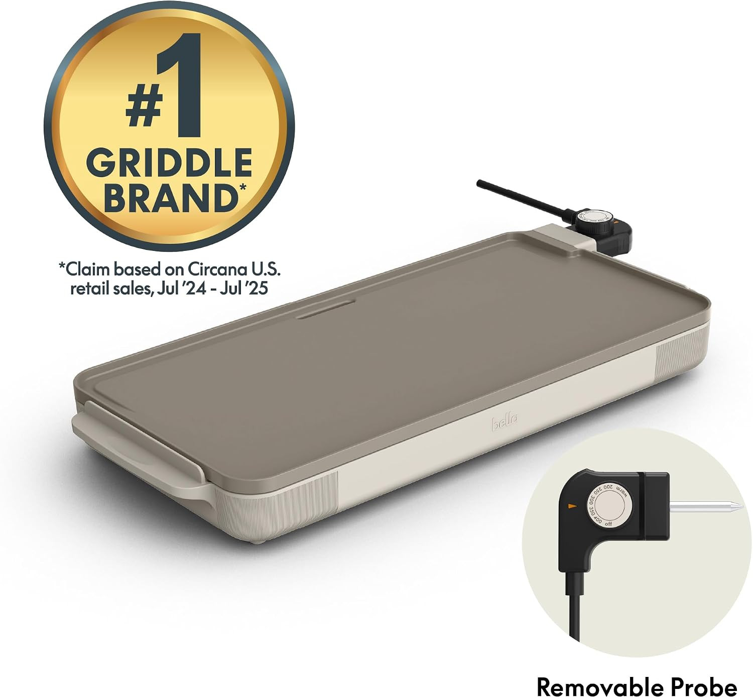 12″ X 22″ Electric Griddle with Evergood™ Ceramic Nonstick Coating, Removable Te