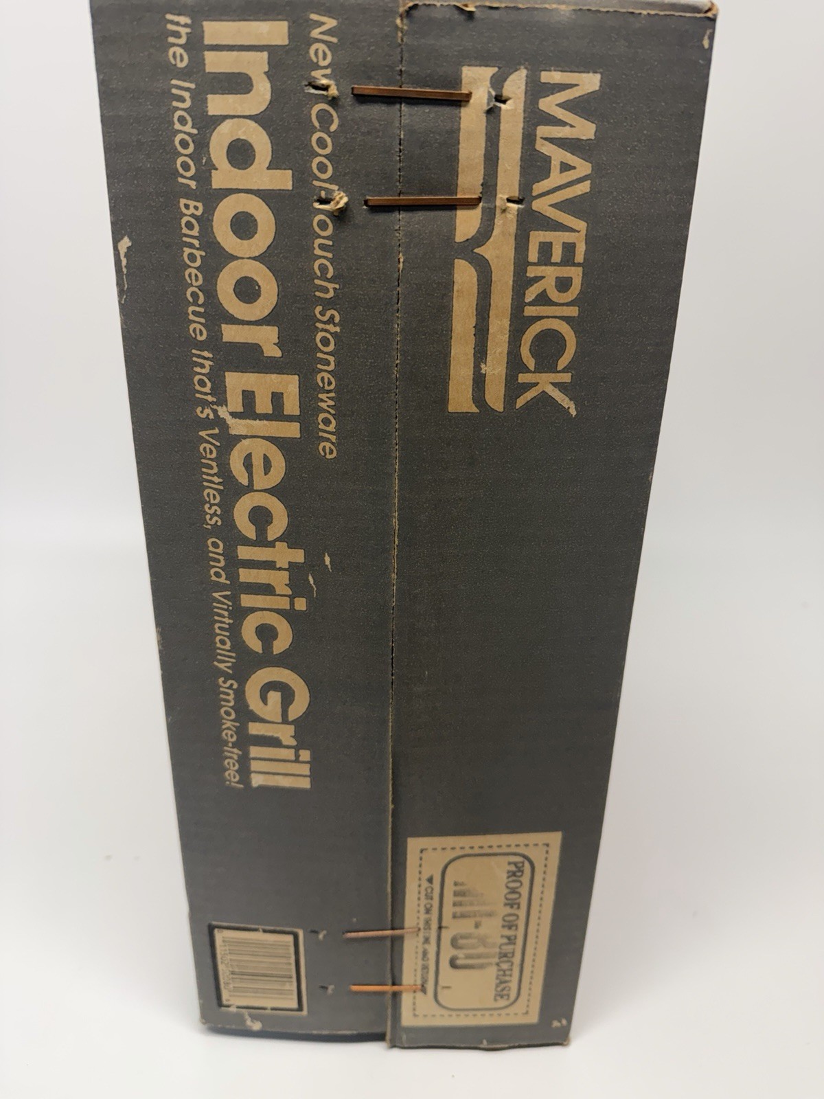 Vintage FAC SEALED Maverick MI-80 Indoor Electric Grill Square Stoneware 12×12